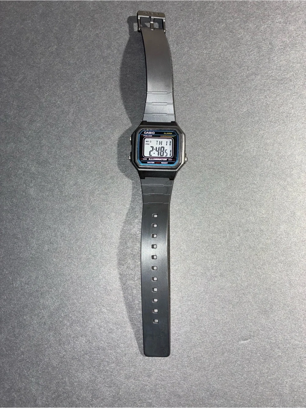 Casio Digital Watch - Black with Silver Accents